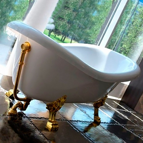 Акриловая ванна Gruppo Treesse EPOCA 170x80 V5071 ножки золото