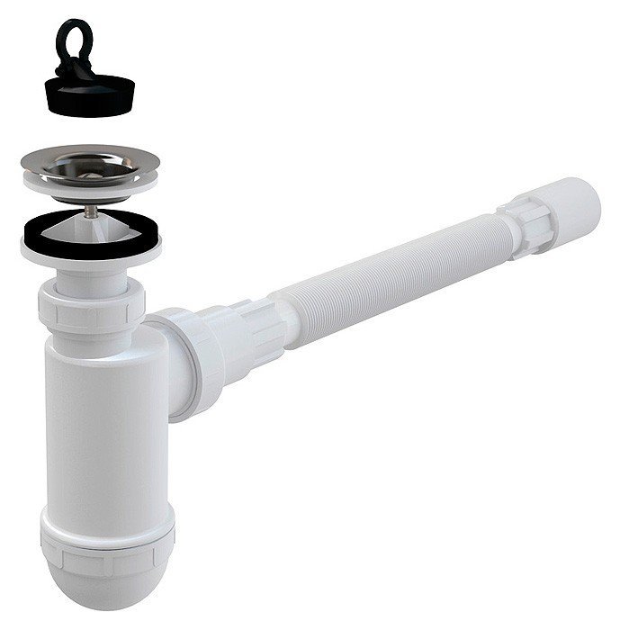 Сифон для раковины Alcadrain Flexi A41+A71 с гибким соединением