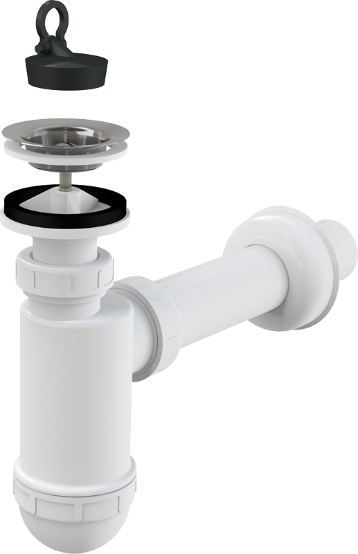 Сифон для умывальника Alcadrain A41 с решеткой