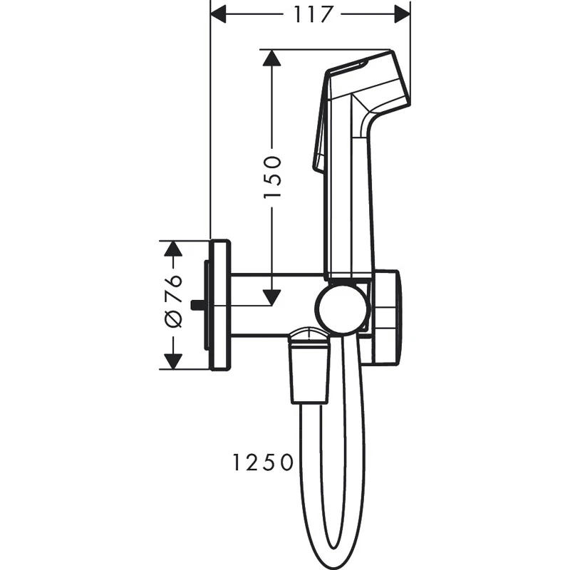 Чертеж Гигиенический душ hansgrohe Bidette S 29232000