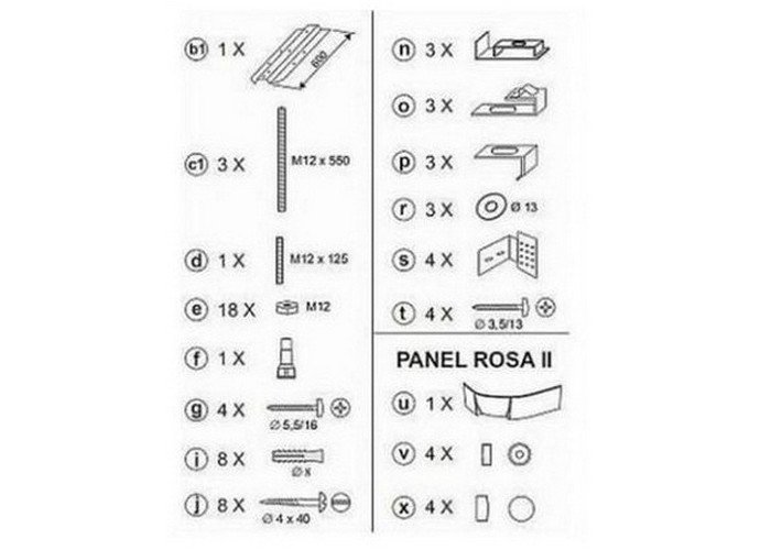 Крепление панели Ravak ROSA универсальная B23000100N