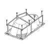 Каркас для ванны Santek Ибица 160x100 1WH112427