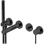 Смеситель для ванны Gattoni Circle One 9005/90NO черный матовый
