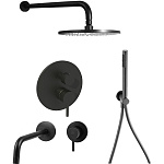 Комплект смесителей Paffoni Light KITLIG018NO006, черный матовый