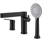 Смеситель на борт ванны BelBagno Delta DEL-BVD3-NERO черный матовый