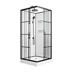Душевая кабина Niagara Standart 100x100 ST100/15QL/KL/BKT матовый черный