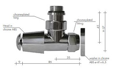 Вентиль угловой Brem Square Valve VRF хром