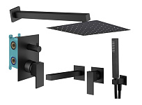 Душевой комплект Plumberia Selection Tag KITTG18NO220 черный матовый