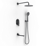 Душевой комплект Berges Nardis 3R 071014 чёрный матовый