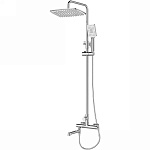Душевая стойка BelBagno Acqua ACQUA-VSCM-CRM