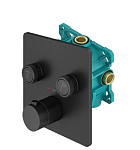 Термостатический смеситель для душа Plumberia Selection Psbox KITPSB2902NO черный матовый