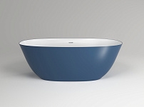 Ванна из литьевого мрамора Plumberia Selection Veloma 160x70 VELOMA 160BD белый матовый/блу деним