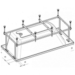 Монтажный набор для ванны Roca Line 150x70 ZRU9302983