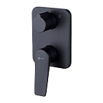 Смеситель для ванны и душа Lemark Bronx LM3727BL черный матовый