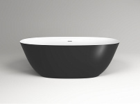 Ванна из литьевого мрамора Plumberia Selection Veloma 170x75 VELOMA 170BN черно-белая