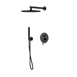 Душевой комплект Gattoni Circle One 9090/PDNO черный матовый
