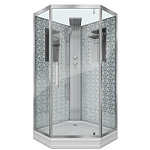 Душевая кабина Niagara Luxe 90x90 NG-7799WBK серебро
