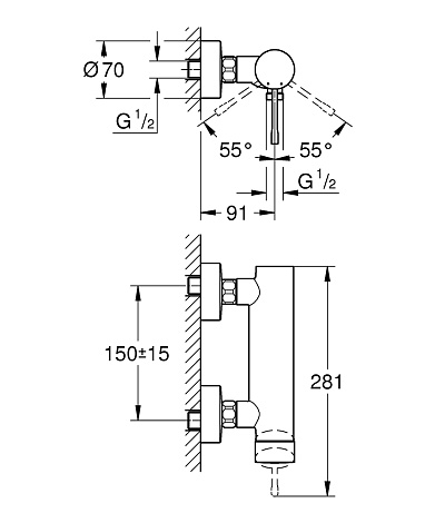 Смеситель для душа GROHE Essence+ 33636A01