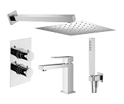 Душевой комплект Plumberia Selection Tag KITTGT18QCR53 с термостатом
